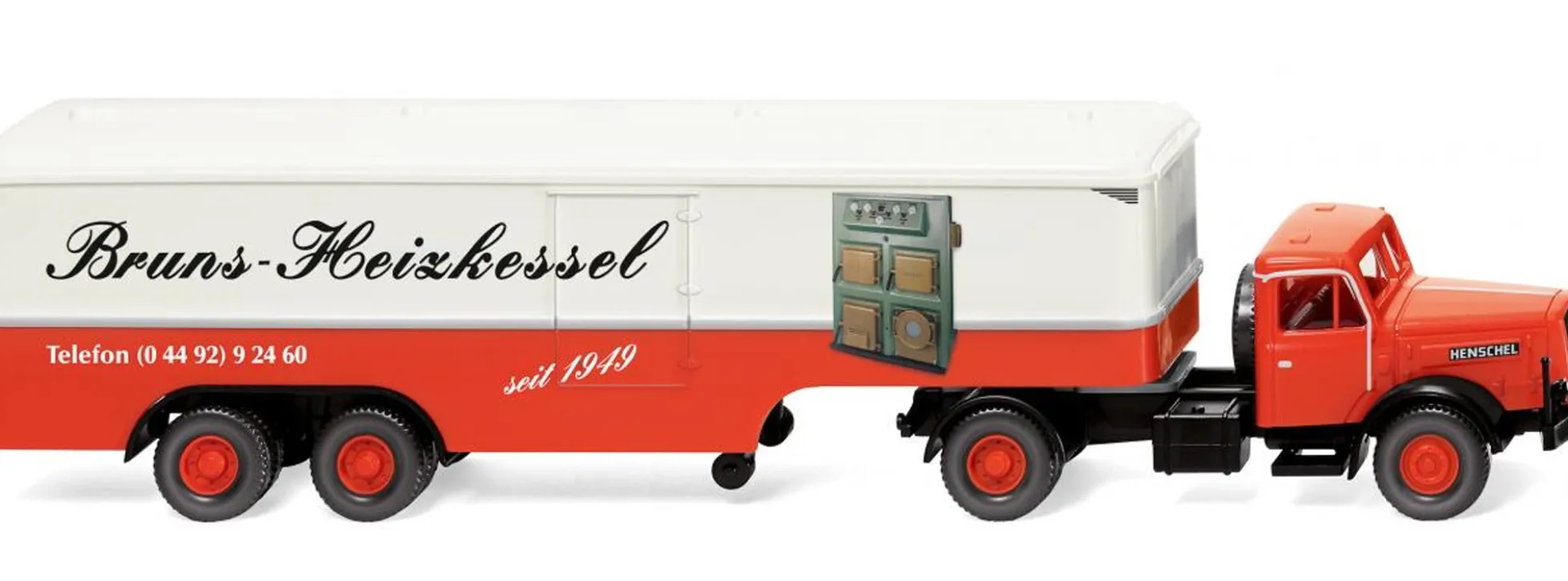 WIKING 051326 Koffersattelzug Henschel - Bruns | LKW-Modell 1:87