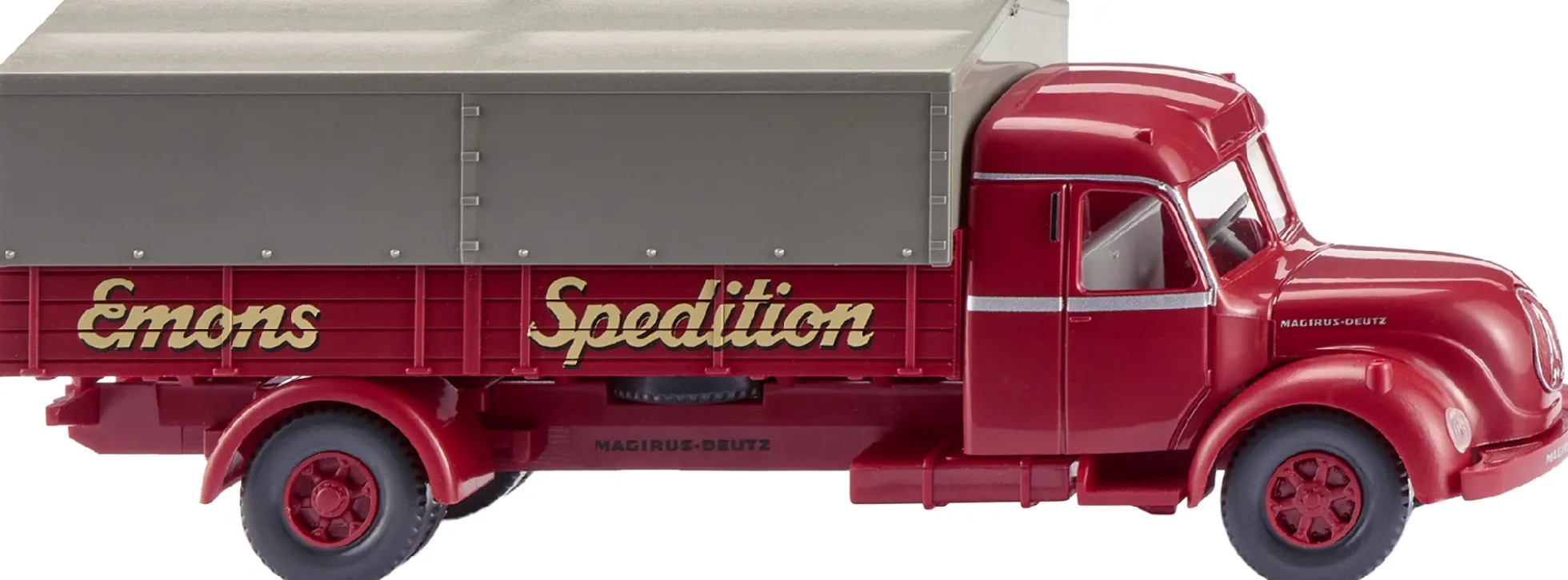 WIKING 085509 Magirus S 7500 Pritschen-Lkw Spedition Emons | LKW-Modell 1:87