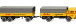 WIKING 043201 MB 1620 Pritschenhängerzug | deuka | LKW Modell 1:87