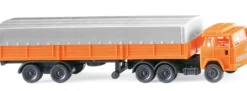 WIKING 095611 Pritschensattelzug Magirus - orange | LKW-Modell 1:160