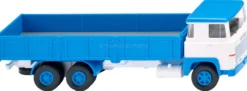 WIKING 043310 Scania 111 LBT Hochbordpritschen-Lkw - weiß/blau | LKW-Modell 1:87