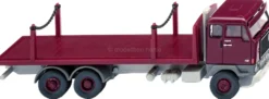 WIKING 044701 Volvo F88 Rungenpritschen-Lkw - weinrot | LKW-Modell 1:87