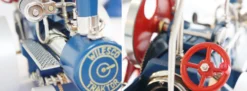 Wilesco 00405 Dampftraktor D405 | Modell rot/blau