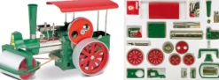 Wilesco 00375 Dampfwalze Old Smoky D375 | Modell rot/grün | Bausatz
